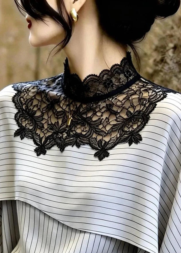 Kvinders Bluse Stribet Patchwork Design 1