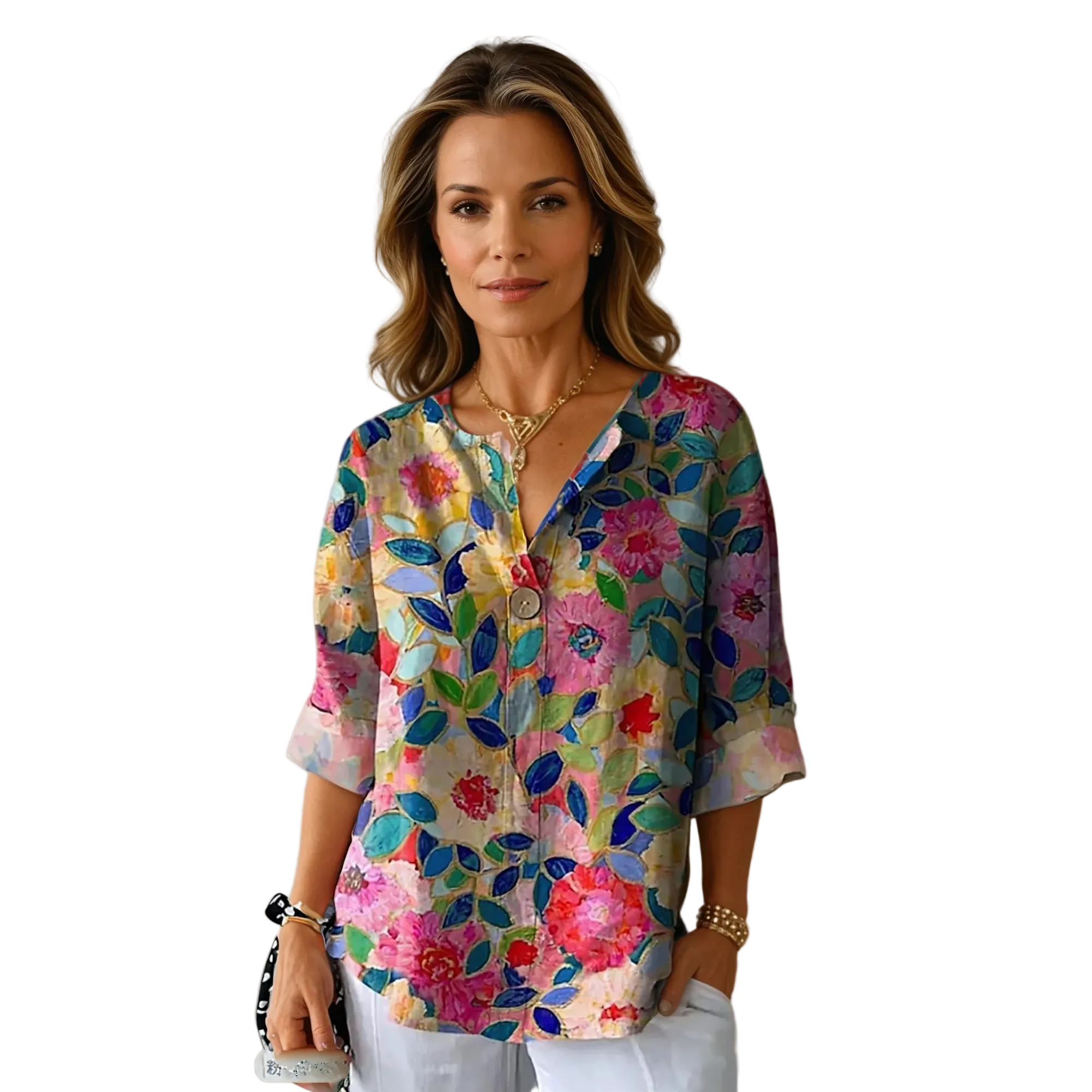 Kvinders Bluse med Blomsterprint Chic 0