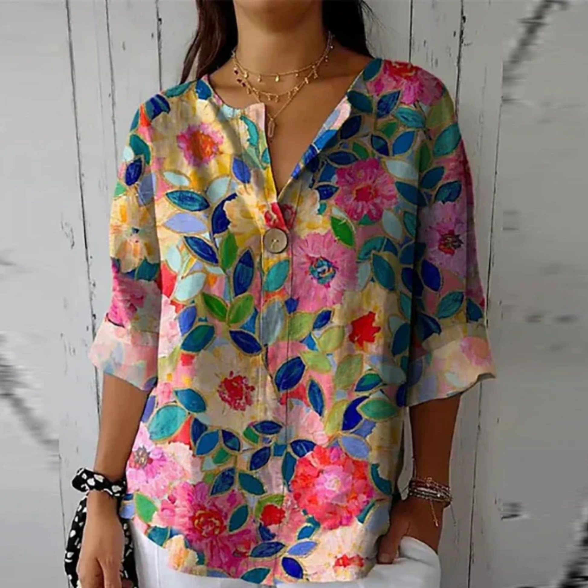 Kvinders Bluse med Blomsterprint Chic 4