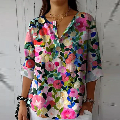 Kvinders Bluse med Blomsterprint Chic 5