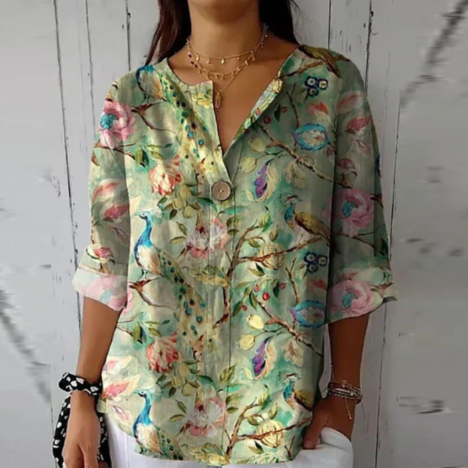 Kvinders Bluse med Blomsterprint Chic 6