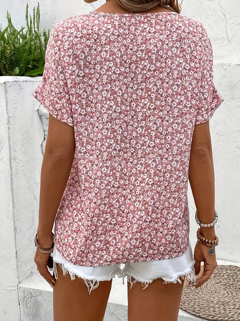 Kvinders Bluse med Blomsterprint Løs Pasform 1