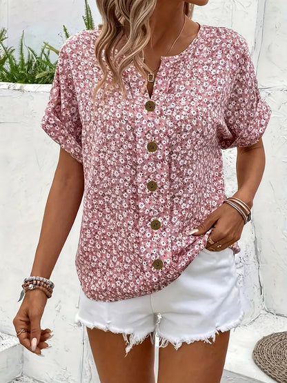 Kvinders Bluse med Blomsterprint Løs Pasform 2