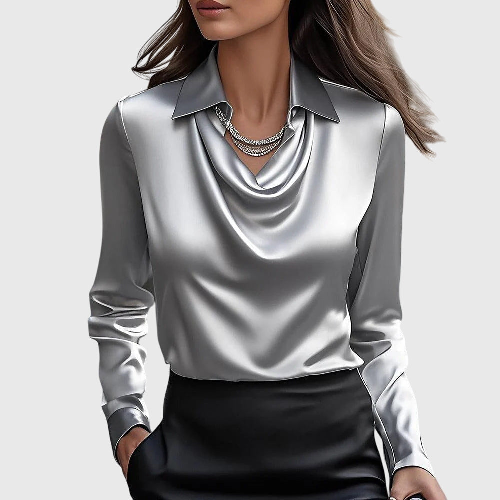 Kvinders Bluse med Drapering 1