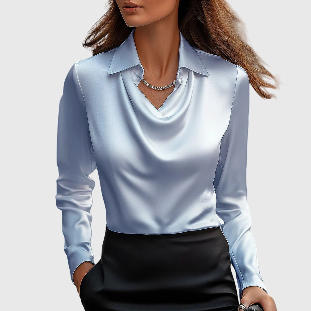 Kvinders Bluse med Drapering 3