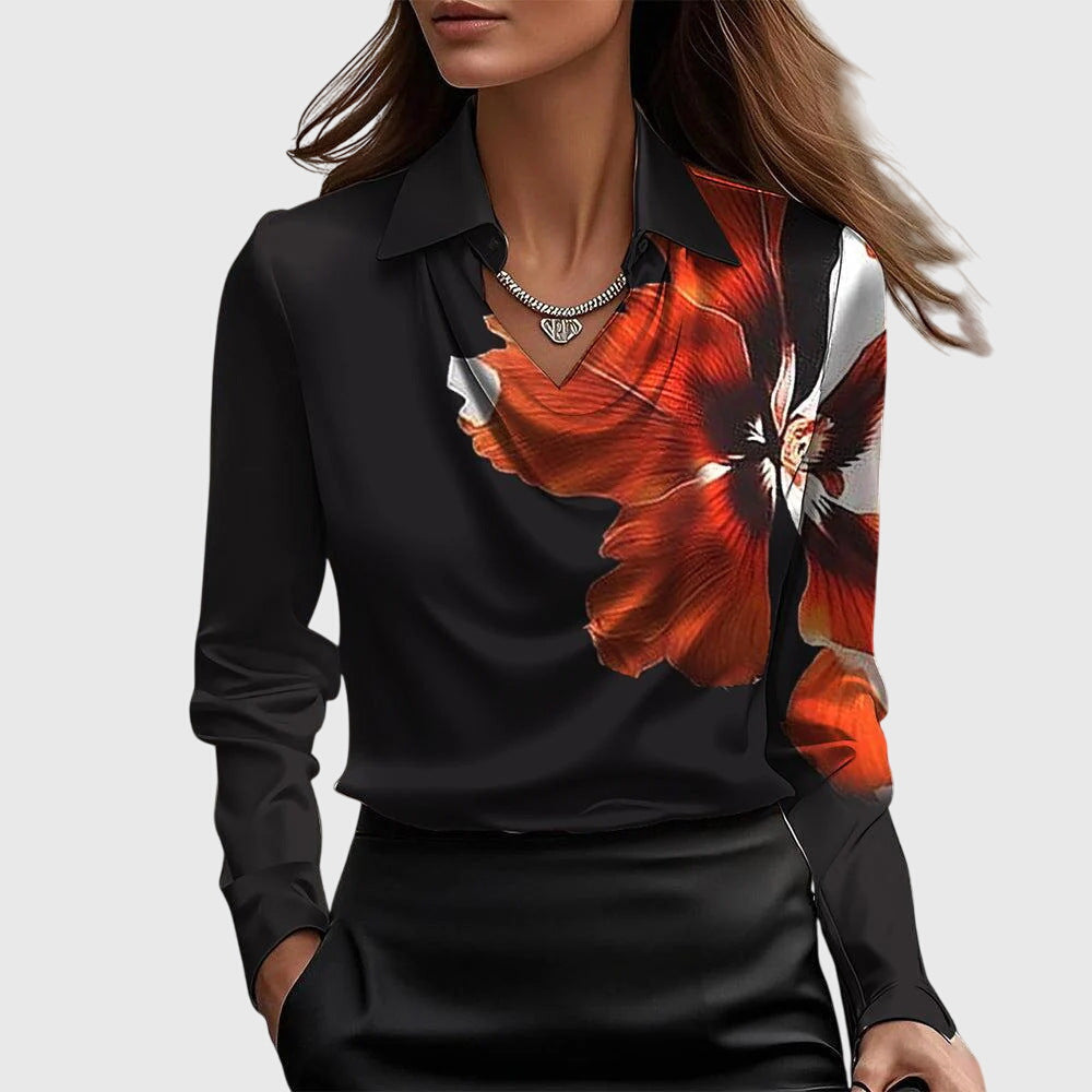 Kvinders Bluse med Drapering 5