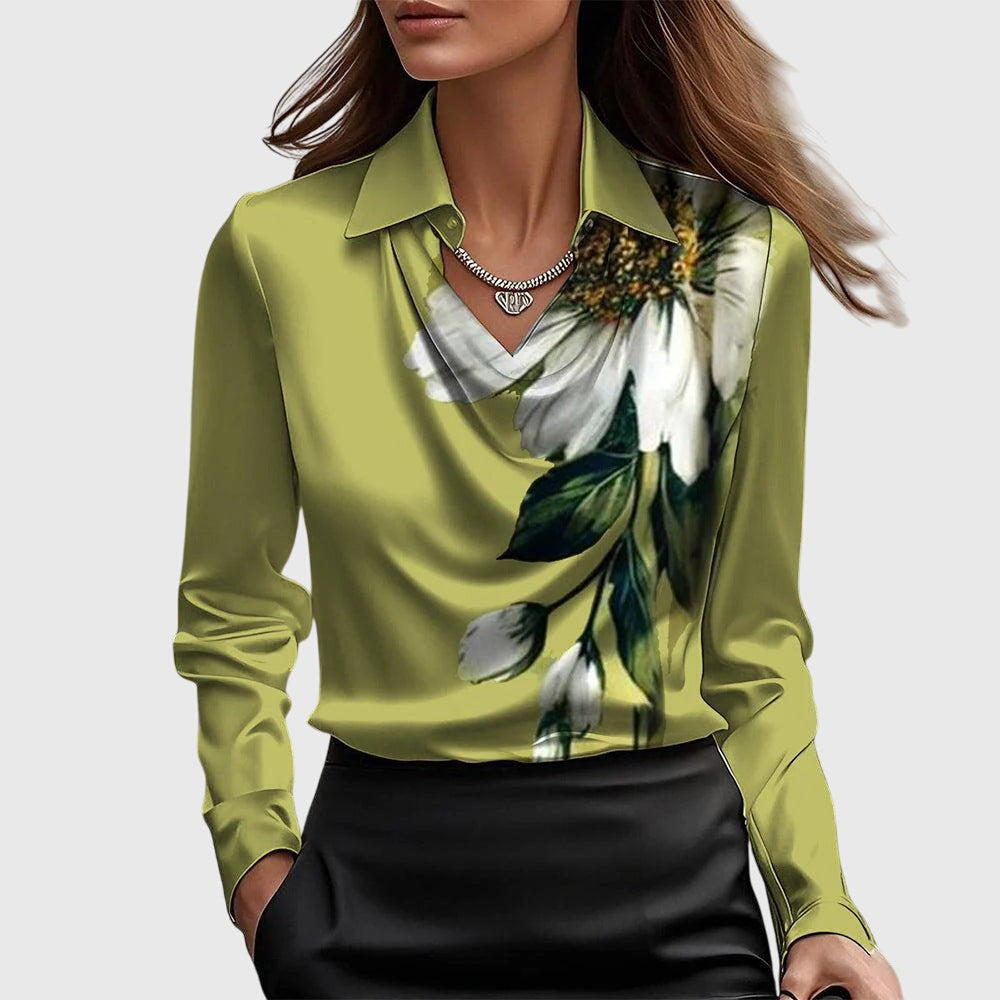 Kvinders Bluse med Drapering 6