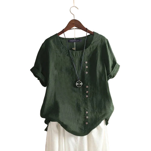 Kvinders Bluse med Knaplukning 0