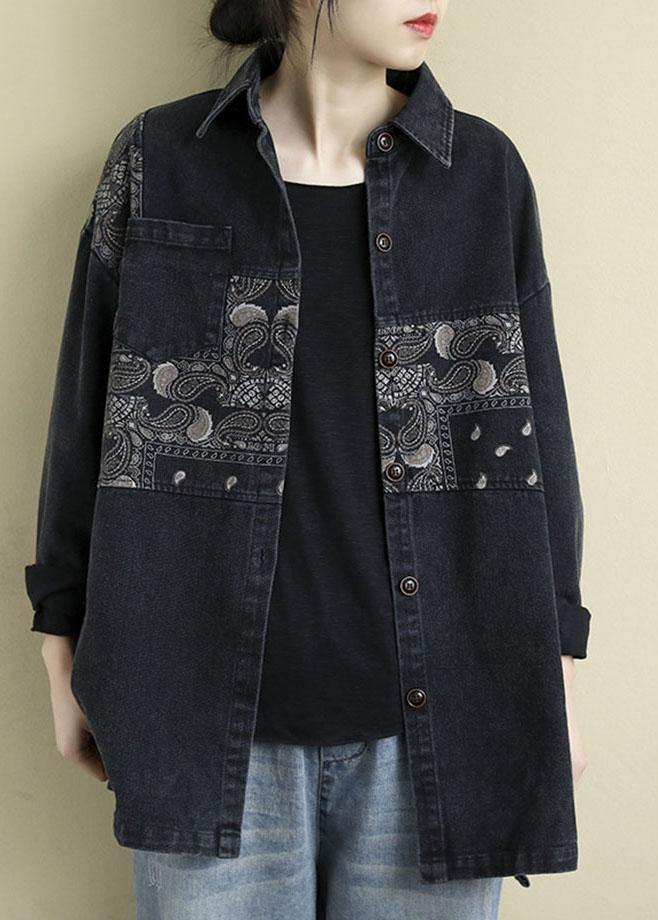 Kvinders Bluse med Patchwork-tryk 1