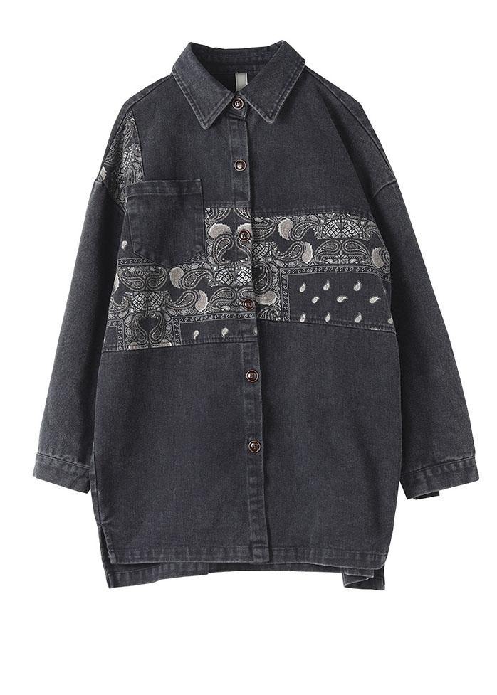 Kvinders Bluse med Patchwork-tryk 4
