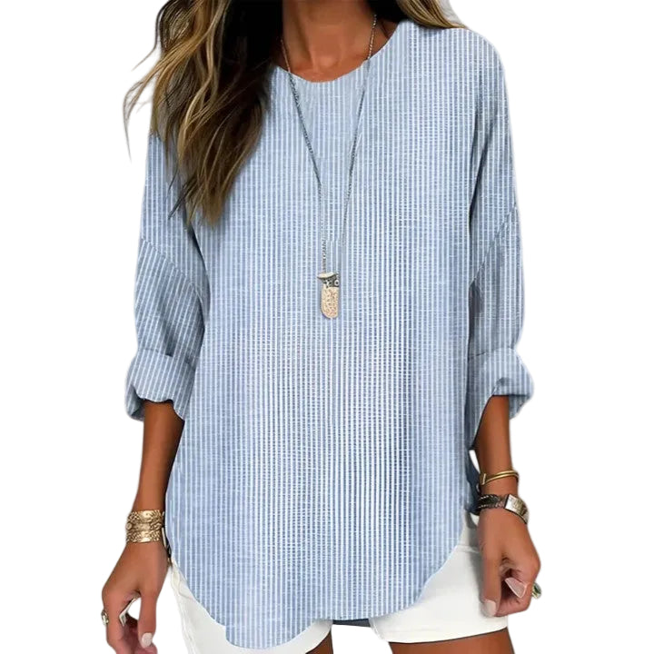Kvinders Bluse med Stribet Design 0