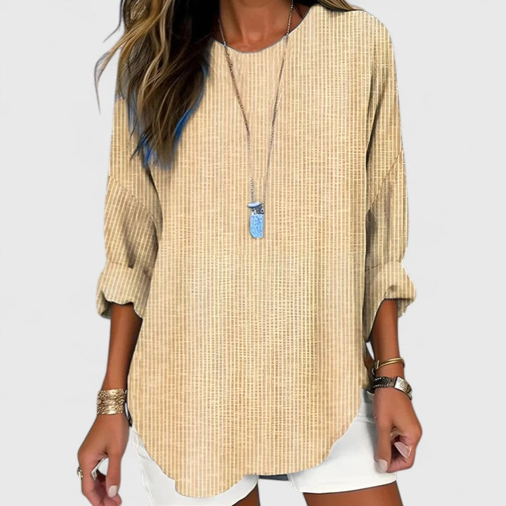 Kvinders Bluse med Stribet Design 1