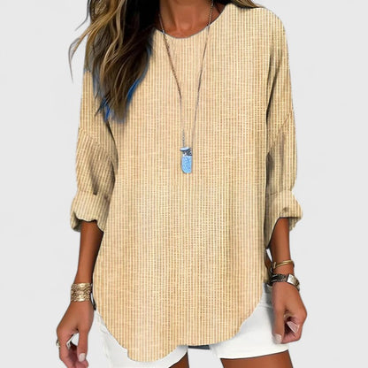 Kvinders Bluse med Stribet Design 1