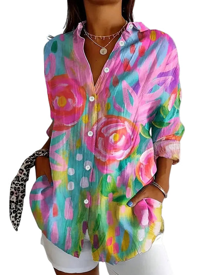 Kvinders Bluse med Unikt Print Casual 0