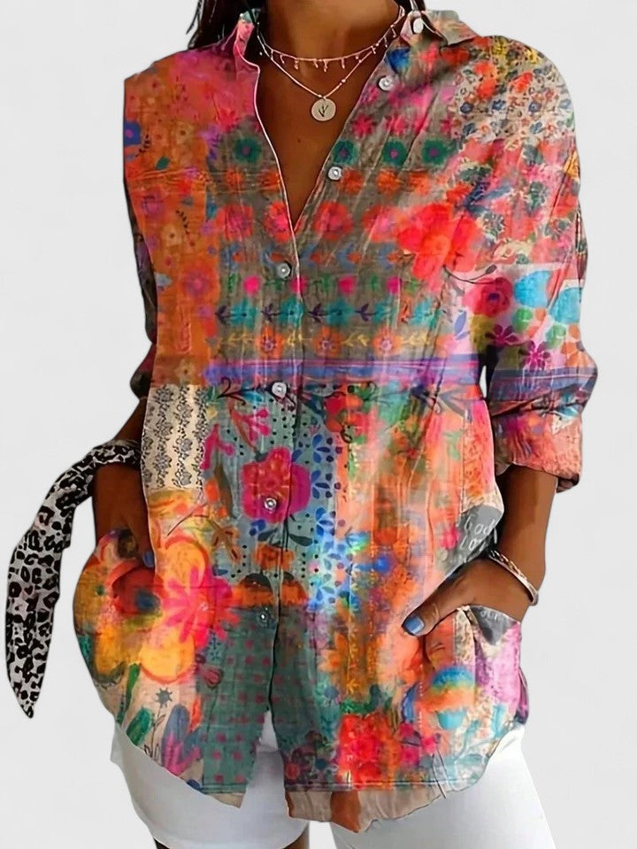 Kvinders Bluse med Unikt Print Casual 1