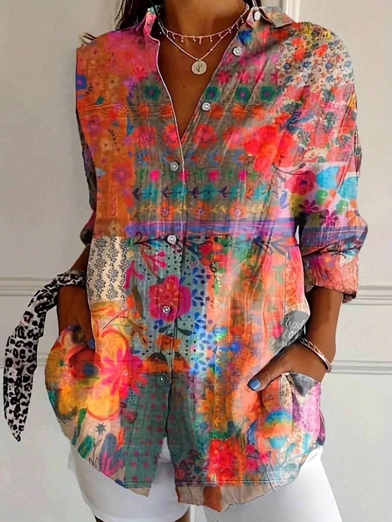 Kvinders Bluse med Unikt Print Casual 1