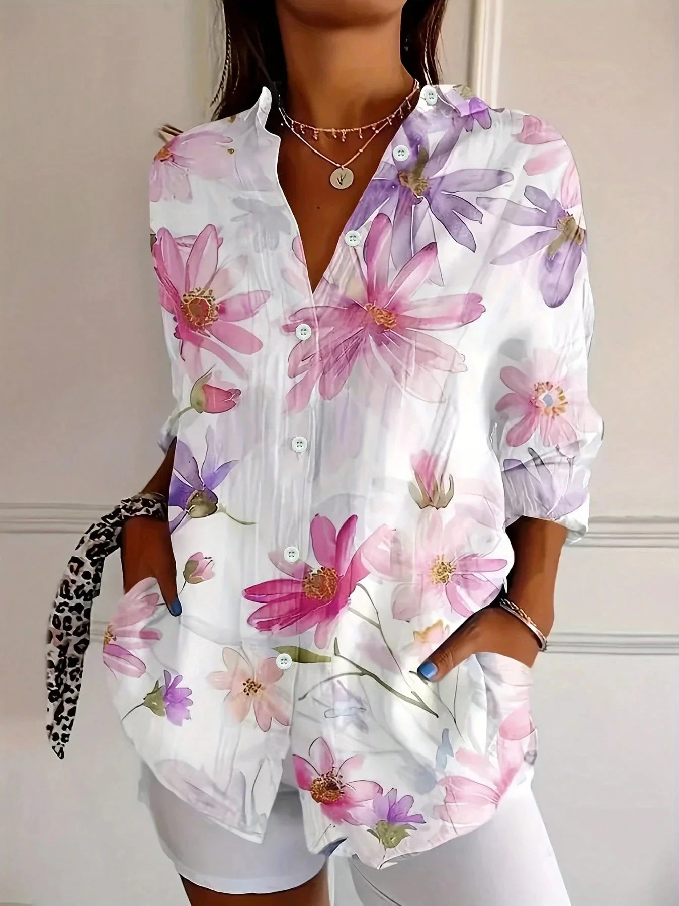 Kvinders Bluse med Unikt Print Casual 3