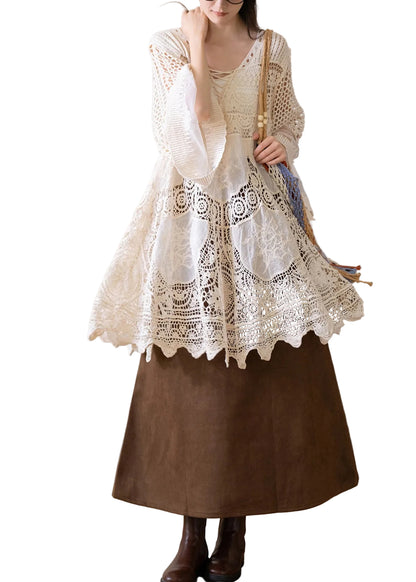 Kvinders Bluse med V-hals og Flare-ærmer Boheme Stil 0