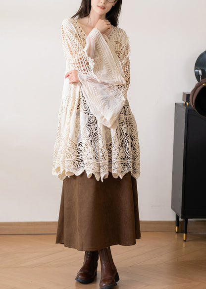 Kvinders Bluse med V-hals og Flare-ærmer Boheme Stil 1