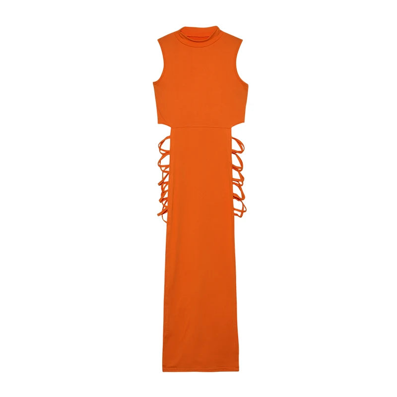 Kvinders Bodycon Kjole med Criss Cross Udsnit 5