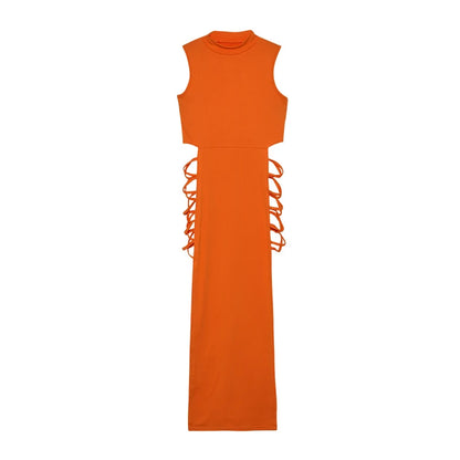 Kvinders Bodycon Kjole med Criss Cross Udsnit 5