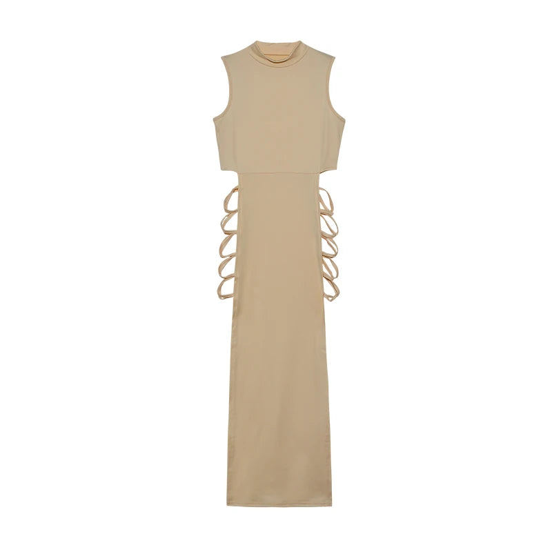 Kvinders Bodycon Kjole med Criss Cross Udsnit 6