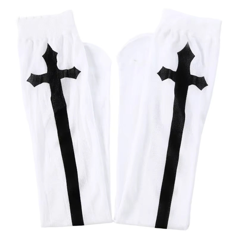 Kvinders Bodysuit Kostume Nonne Stil Med Slør Og Strømper 5