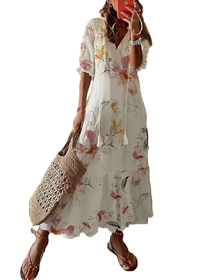 Kvinders Boheme Maxi Kjole 0