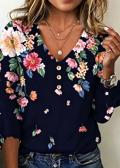 Kvinders Bohemian V-hals Bluse 1