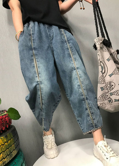 Kvinders Boho Bukser med Plaid Design 1