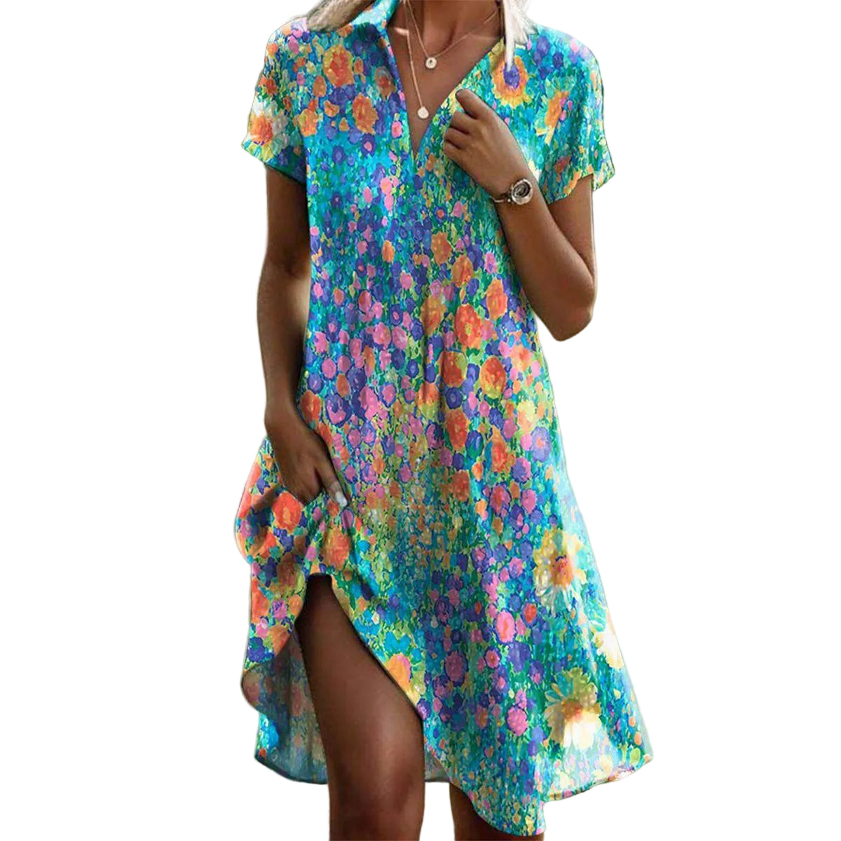 Kvinders Boho Chic Sommerkjole Med Romantiske Detaljer 0