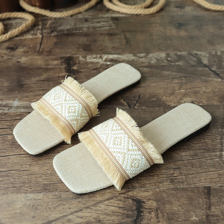 Kvinders Boho Flats med Frynser 2