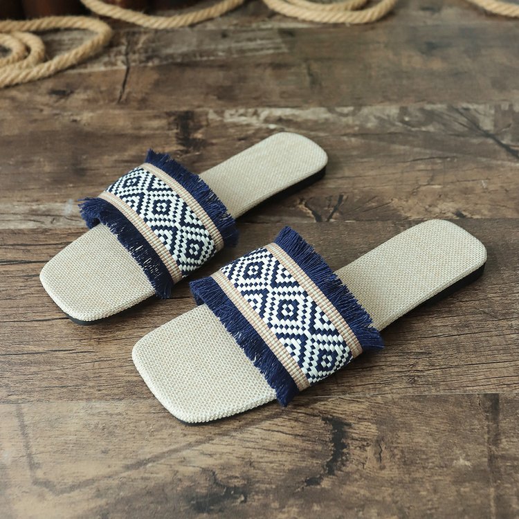 Kvinders Boho Flats med Frynser 3