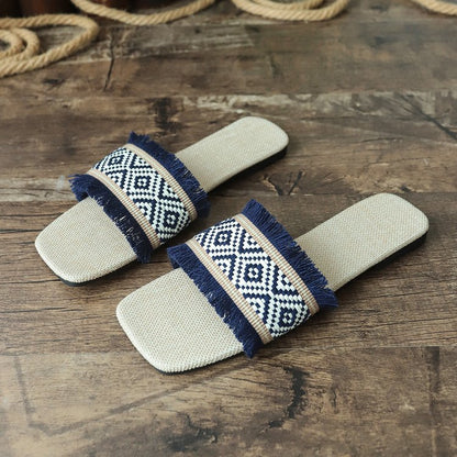 Kvinders Boho Flats med Frynser 3
