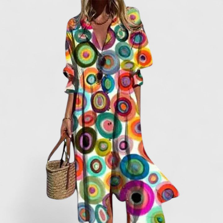 Kvinders Boho Kjole Unikt Design Flatterende Pasform 6