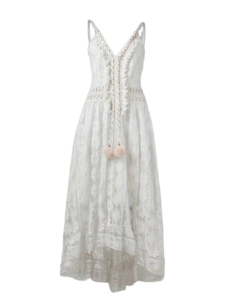 Kvinders Boho Maxi Kjole med Spaghettistropper 2