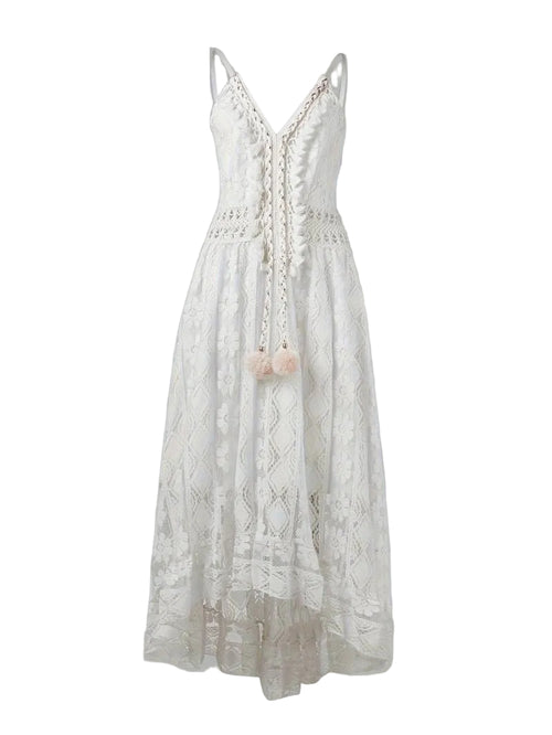 Kvinders Boho Maxi Kjole med Spaghettistropper 2
