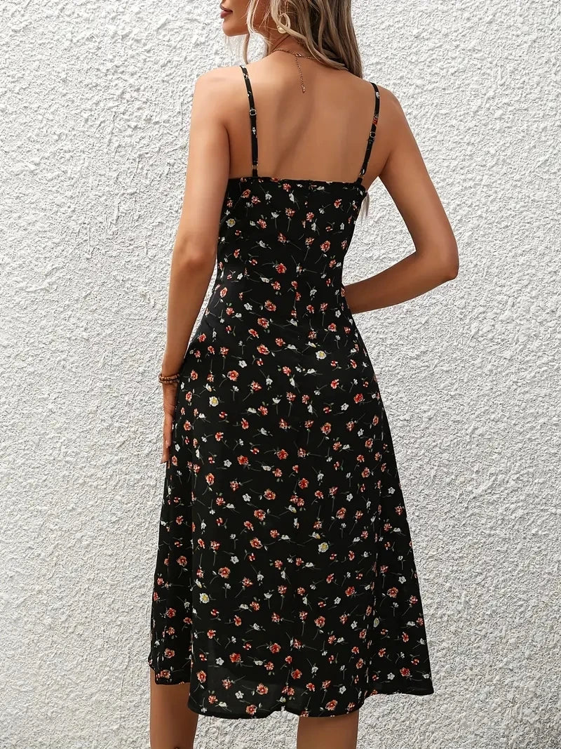 Kvinders Boho Strandkjole med Spaghetti Stropper 1