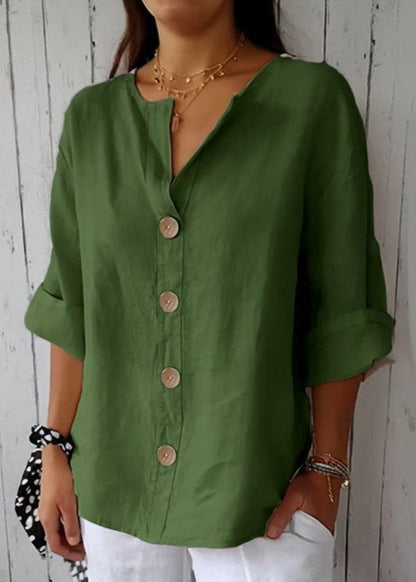 Kvinders Boho Top med V-hals og Patchwork Print 4