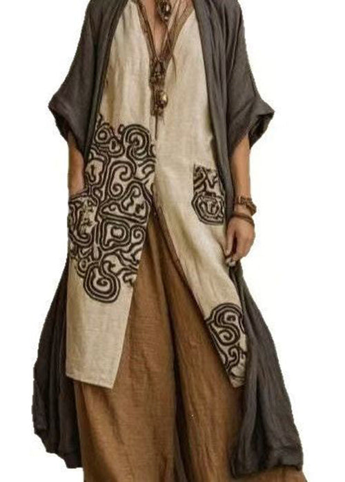 Kvinders Boho V-hals Print Tre Delt Sæt 4