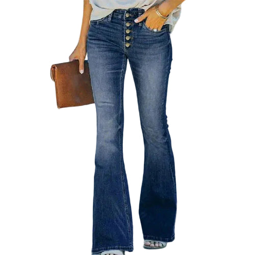 Kvinders Bootcut Jeans Høj Talje 0