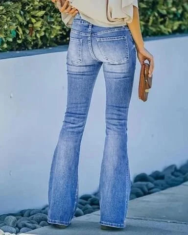 Kvinders Bootcut Jeans Højtaljede 2