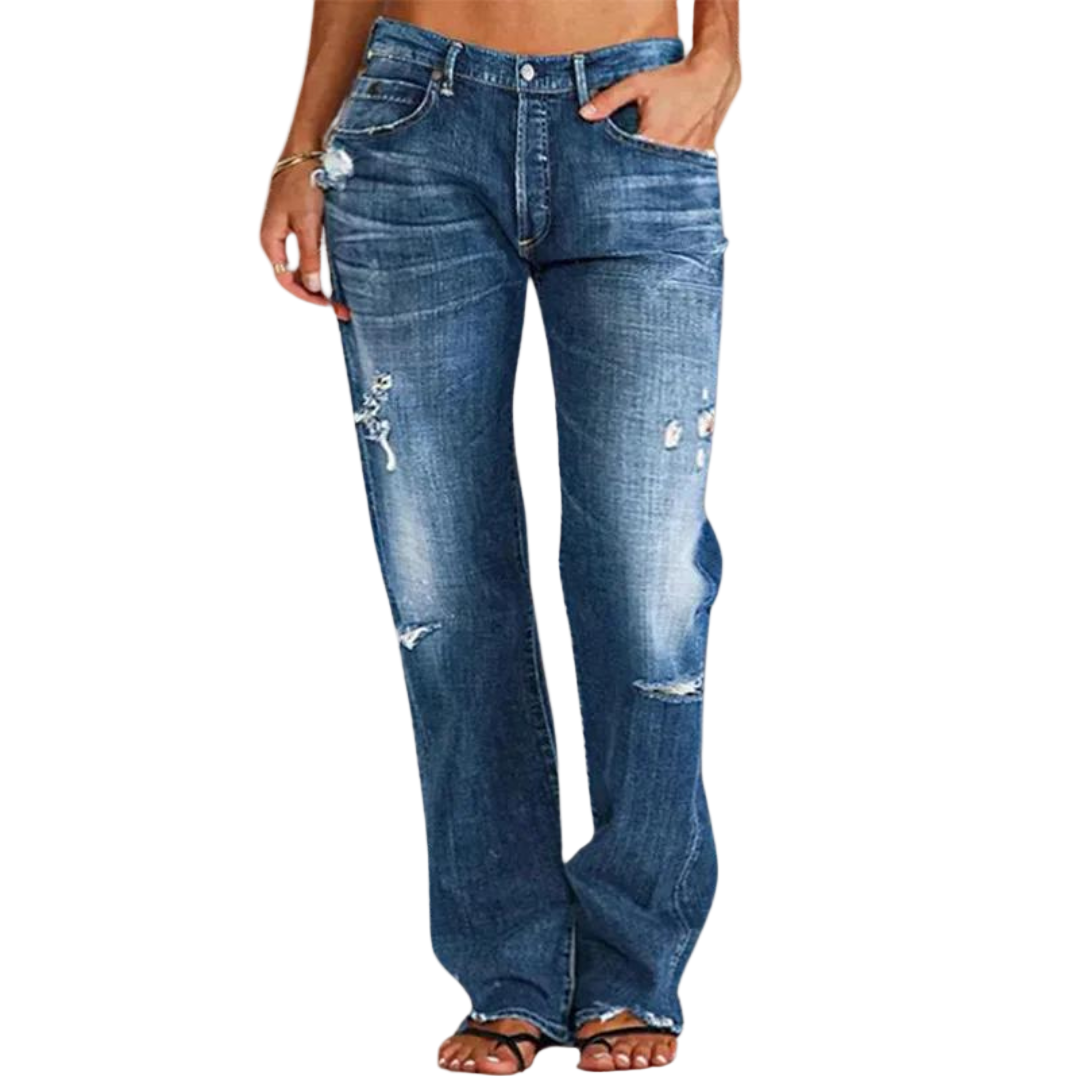 Kvinders Bred Pasform Denimjeans 0