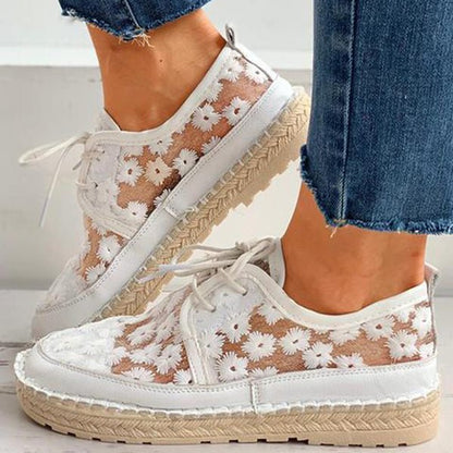 Kvinders Broderede Sneakers Komfortabel Stil 2