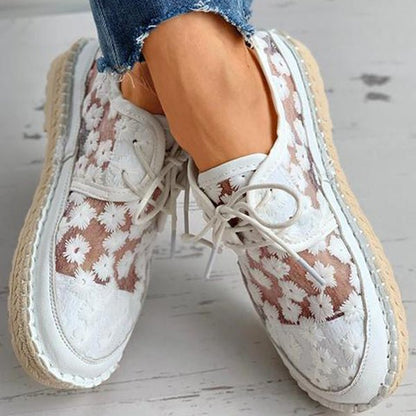 Kvinders Broderede Sneakers Komfortabel Stil 4