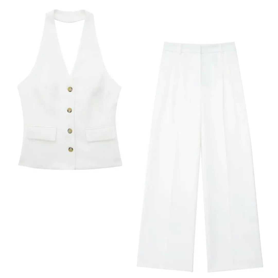 Kvinders Buksedragt Halter Style 11