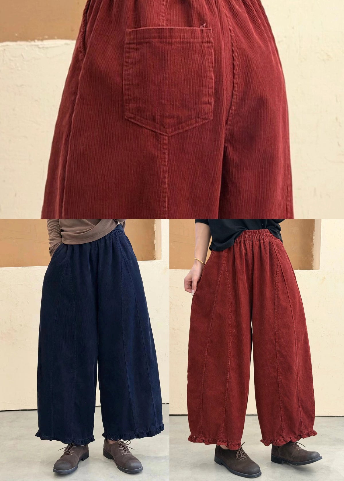Kvinders Bukser Patchwork Design Plus Size 4