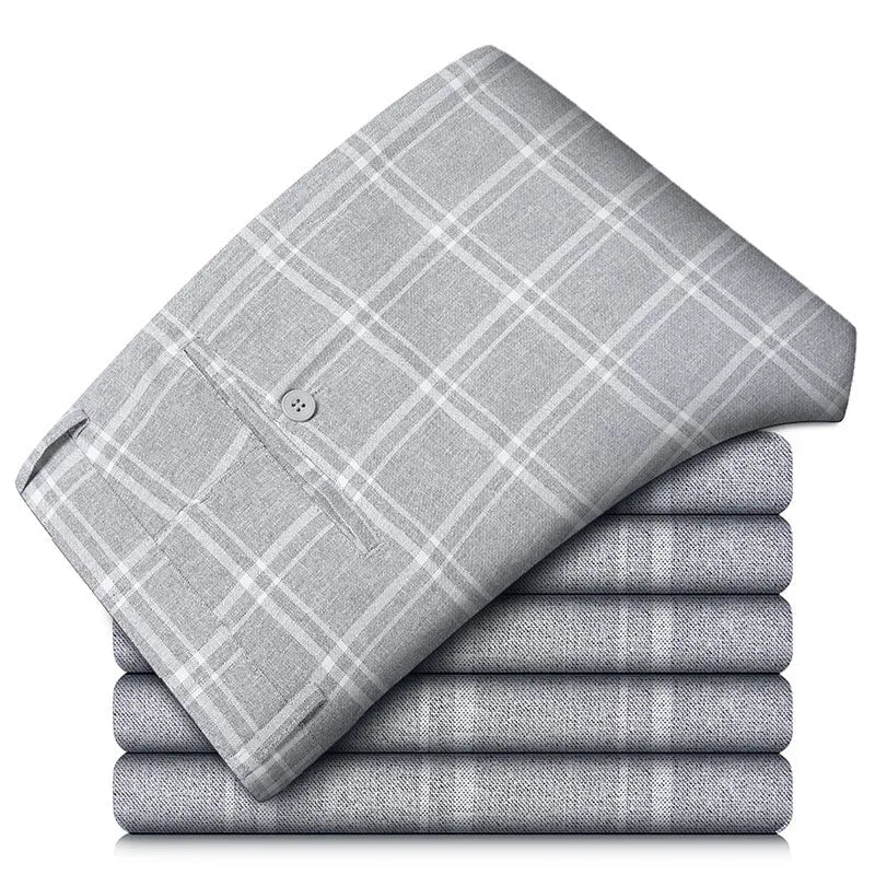 Kvinders Bukser med Slim Fit og Plaid Mønster 0