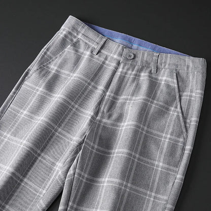 Kvinders Bukser med Slim Fit og Plaid Mønster 5