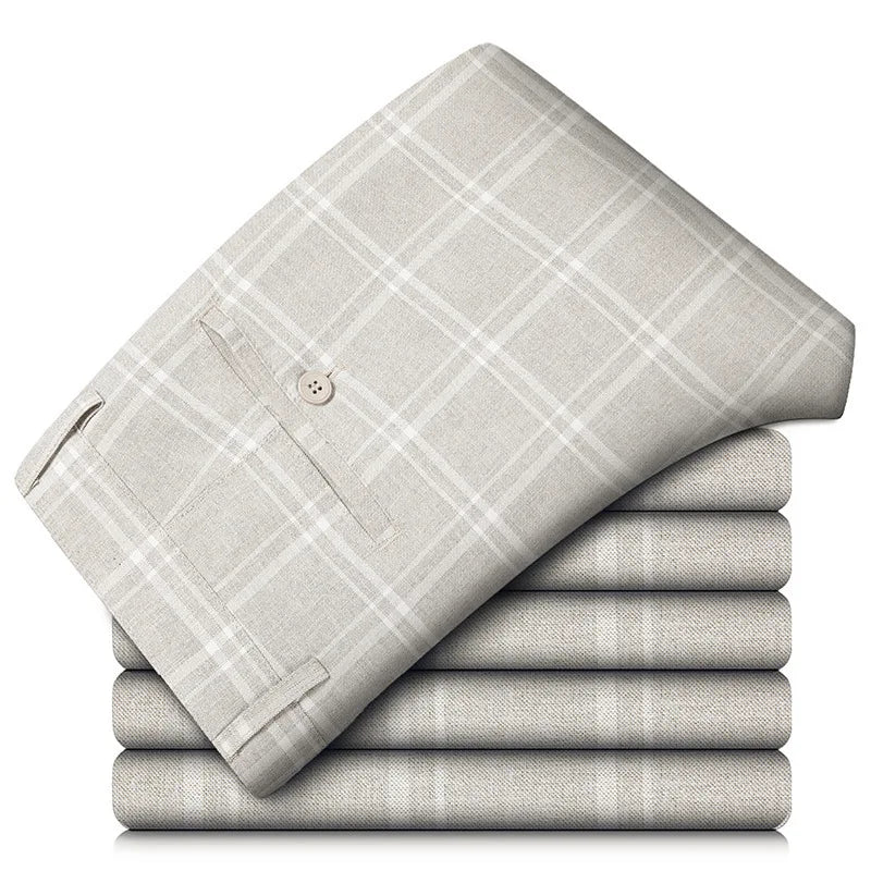 Kvinders Bukser med Slim Fit og Plaid Mønster 6